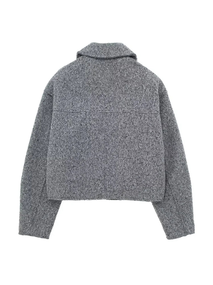 Virginia | Giacca Vintage con Zip e Collo a Revers