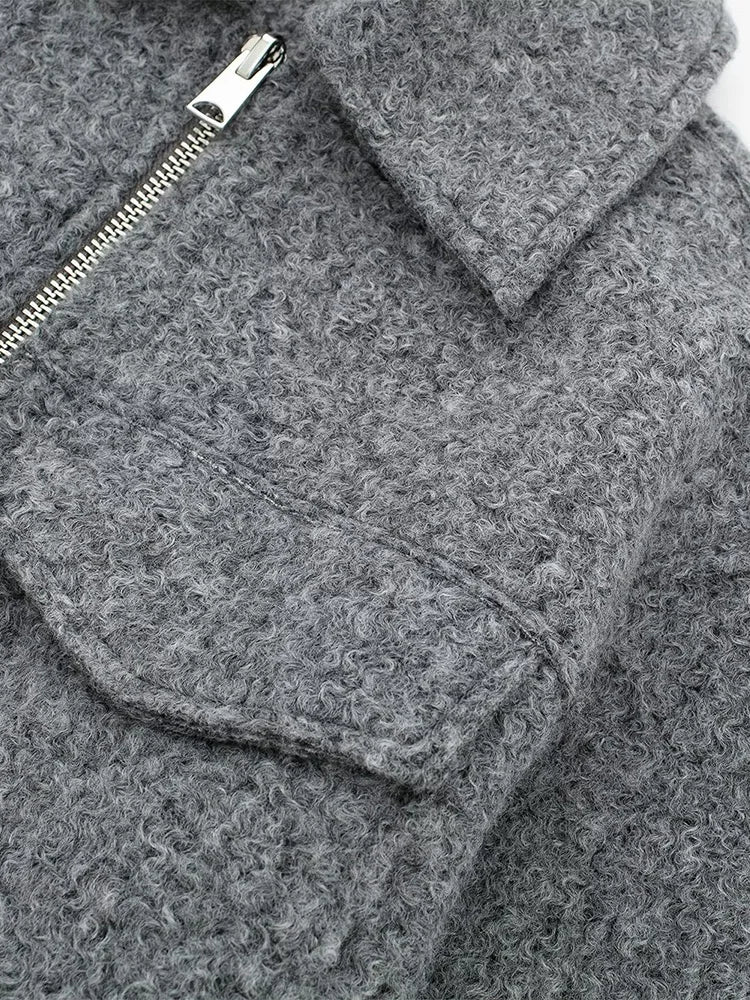 Virginia | Giacca Vintage con Zip e Collo a Revers