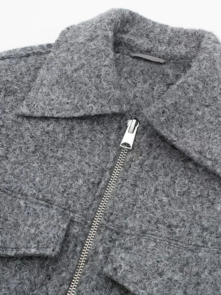 Virginia | Giacca Vintage con Zip e Collo a Revers