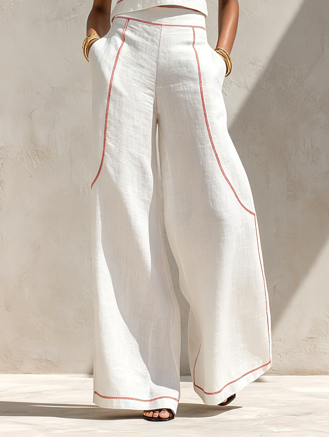 Alice | Completo con Pantaloni Elegante e Cuciture a Contrasto