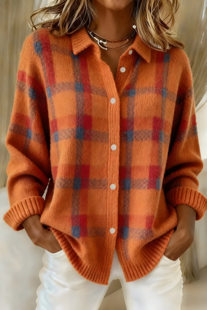 Gigliola | Cardigan in Maglia a Quadri
