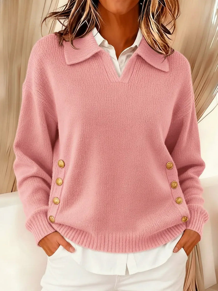 Antonietta | Maglione con Collo Polo e Bottoni