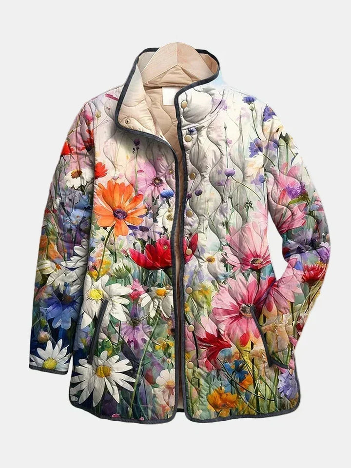 Francesca | Giacca Trapuntata a Fiori di Campo