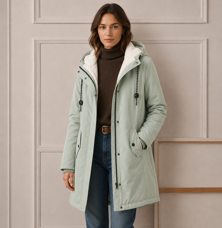 Bianca | Cappotto Invernale con Cappuccio