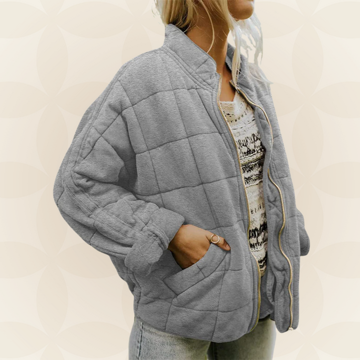 Celeste | Giacca Trapuntata Morbida con Zip
