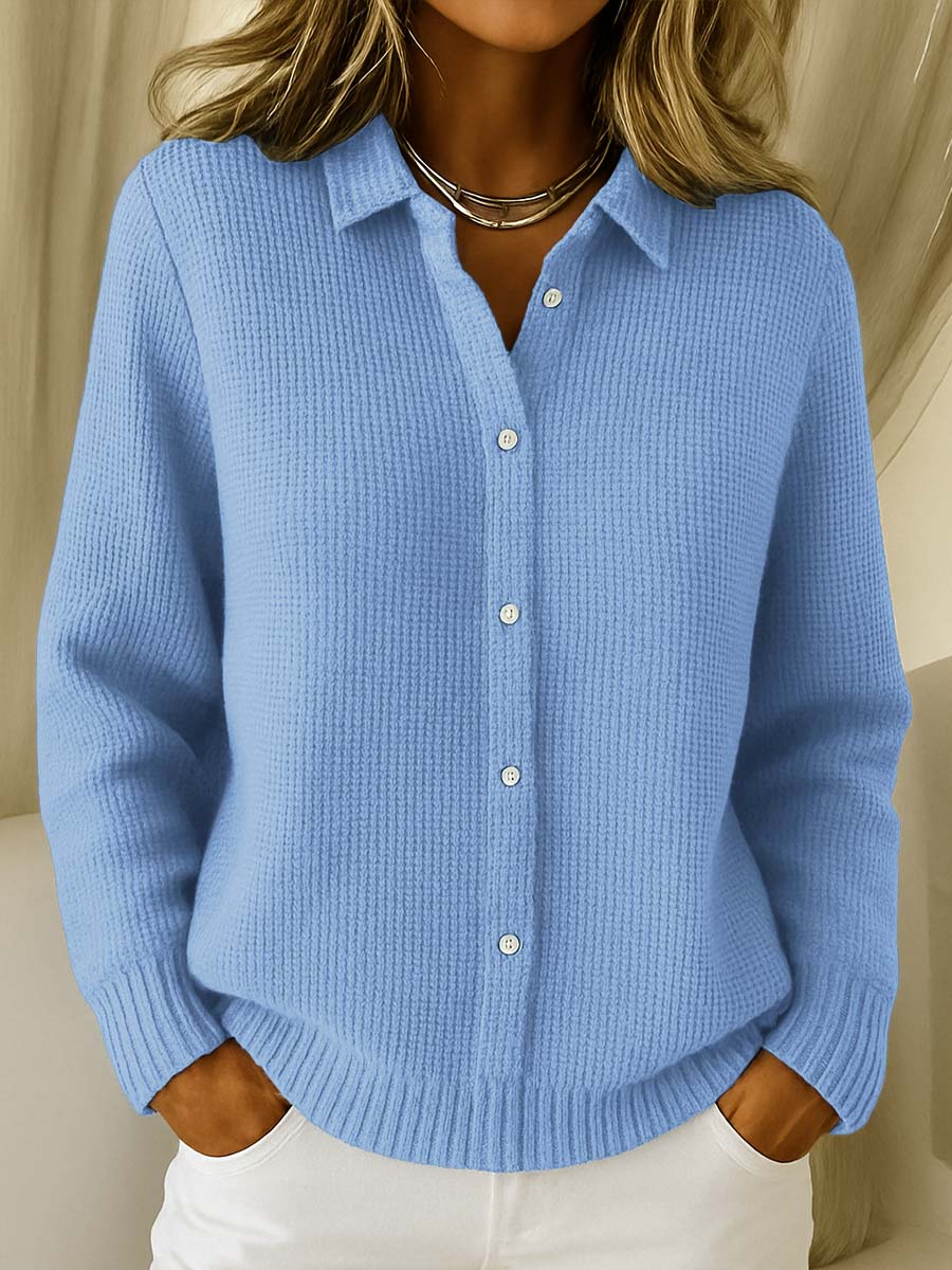 Romana | Cardigan in Maglia Testurizzata con Bottoni
