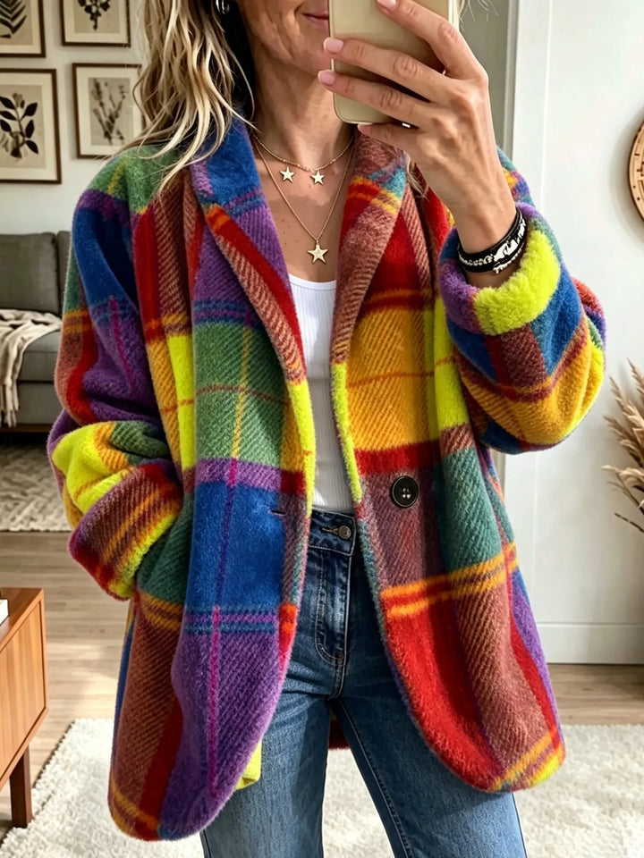 Emanuela | Giacca a Quadri Multicolore