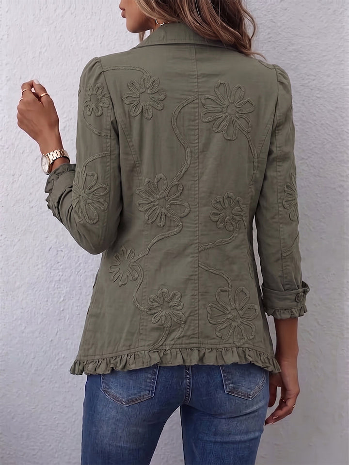 Alessia | Giacca Boho-Chic con Ricamo Floreale
