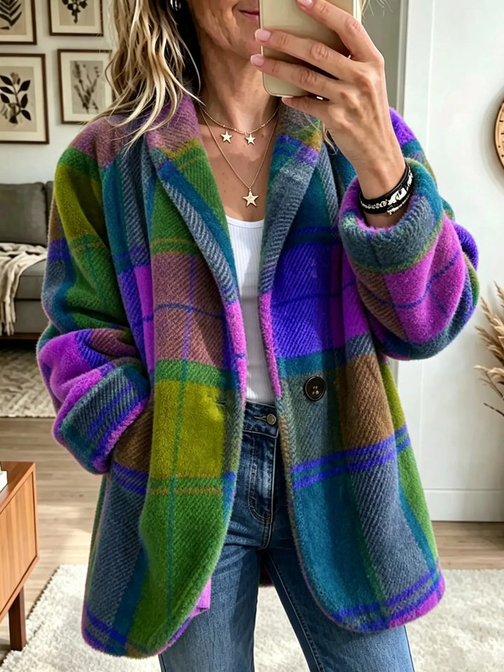 Emanuela | Giacca a Quadri Multicolore